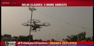 Delhi Police use drones in riot hit areas