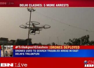 Delhi Police use drones in riot hit areas