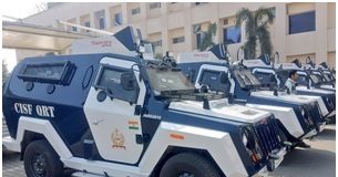 CISF deploys 6 Mahindra Marksman Armoured Personnel Carriers at Delhi International Airport