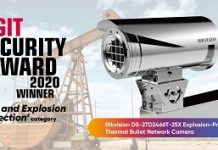 Hikvision Smart thermal camera winner in Fire and Explosion category of GIT Security Award 2020