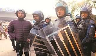 Shield that emits shock new part of force’s anti-riot gear