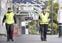 NZ airport security guards patrol the streets as work dries up