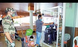 Cochin International Airport sets up glass cubicles for no-contact verification