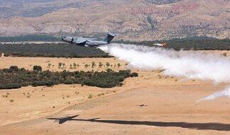 Airbus tests its military transporter as water bomber to combat wildfires