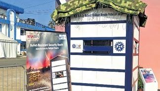Bullet-proof security booth to keep soldiers safe, comfortable