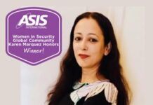 Distinguished recognition for Vashita Mehra: ASIS- Women In Security Global Community Karen Marquez Honors 2023