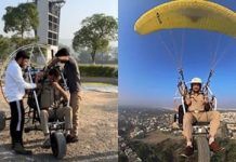 Gujarat police deploy paramotoring for aerial surveillance during Parikrama