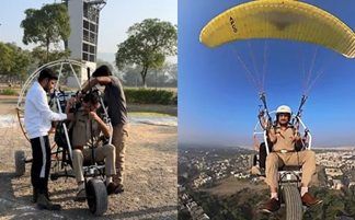 Gujarat police deploy paramotoring for aerial surveillance during Parikrama