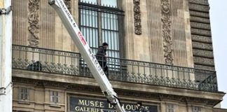 Louvre museum installs security bars on balcony used in October’s heist