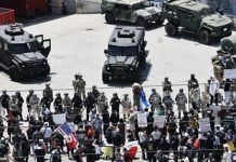 National Guard providing security for ICE officers, US says