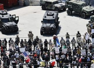 National Guard providing security for ICE officers, US says