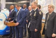 New York City police launch security robot at subway station