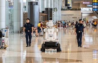 Police robots go on patrol at Singapore airport