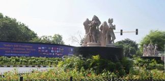 Security Guards for fountains, statues put up for G20 in Delhi: Officer