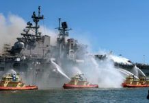 US Navy needs to improve fire safety enforcement on ships, watchdog warns